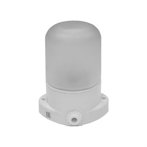 Светильник ВЕЗУВИЙ для сауны ("Белый", арт.400) Прямой 07403