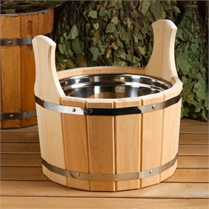 Шайка 10л нерж. вставка Кедровая 12998