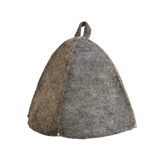 Шапка для бани и сауны «Классическая», полиэфир 70%, шерсть 30%, серая 1228155