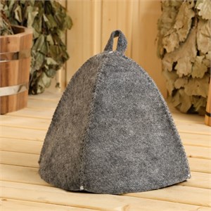 Шапка для бани и сауны «Классическая», полиэфир 70%, шерсть 30%, тёмная 3536419