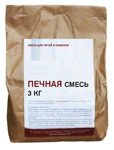 Печная смесь огнеупорная 3кг 00000003689