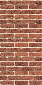 Плита Красный (Терракот) №1002 Вертикаль 9мм (1200х600) ДЕКОР 08687