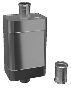 Ferrum Бак "Эльтон" 56л прямоугольный на трубе Ø115мм (AISI201/1,0) f0716 09054