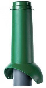 Krovent Pipe-VT IS Выход канализации 110/изол./500 RAL6005 Зеленый 02742