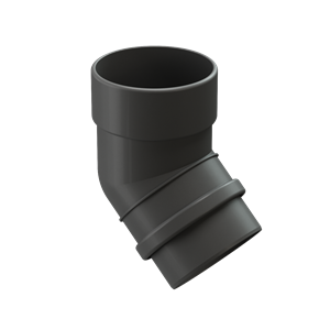 Döcke Водосток LUX Колено 45° Графит 00803