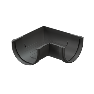 Döcke Водосток PREMIUM Угловой элемент желоба 90° универсальный Графит 00884