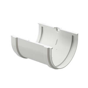 Döcke Водосток PREMIUM Соединитель желобов Пломбир (уп.25шт) 00474