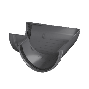 ТН ПВХ Угол желоба 90° (D125/82) Серый 05318