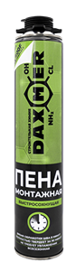Монтажная пена профессиональная Daxmer быстросохнущая (900 гр./16 шт.) 15454