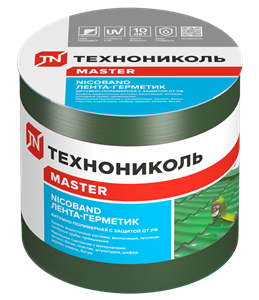 Технониколь Nicoband лента-герметик (3м х 10см) Зеленый 01878