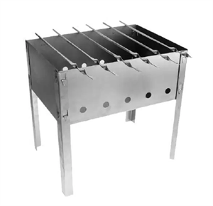 Мангал одноразовый +6 шампуров 350*240*240мм 07474