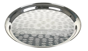 Поднос из нерж. стали круглый 40 см  пк-40 14051