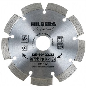 Диск алмазный отрезной HM102 Hilberg Hard Materials 125x22,23 10152
