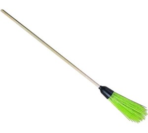 Метла синтетическая круглая с черенком 09731