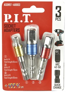 Набор адаптеров для головок P.I.T. 3шт 07268