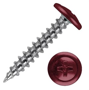 Саморезы с прессшайбой острые 4,2х25 RAL3005 красное вино 01709