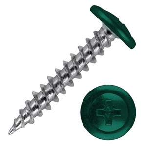 Саморезы с прессшайбой острые 4,2х25 RAL6005 Зеленый мох 04527