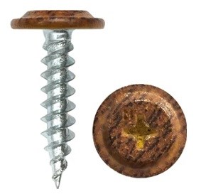 Саморезы с прессшайбой острые 4,2х25 Темный дуб 02279