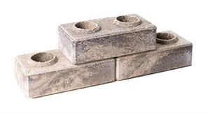 Кирпич (LEGO) печной Черно-белый мрамор 13364