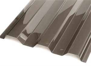 Профилированный поликарбонат 1.3мм, 1650*1050мм, трапеция, серый 14044