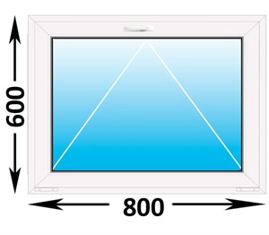 Фрамуга Novotex 58 00 Белый ш800*в600мм/ двухкам. 12676