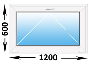 Фрамуга Novotex 58 00 Белый ш1200*в600мм/ двухкам. 12677