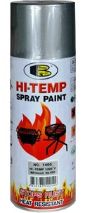 BOSNY Краска жаростойкая (до 600 *С) 400мл Серебрянный металлик 07337