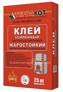 Клей усиленный "Терракот" жаростойкий 25кг 10564 - фото 708