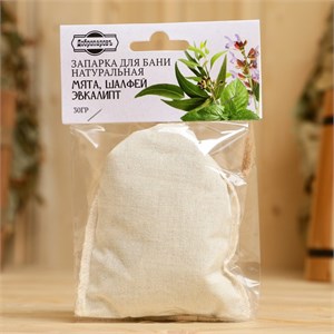 Запарка для бани натуральная "Мята, шалфей эвкалипт" 30г 5040772 - фото 991