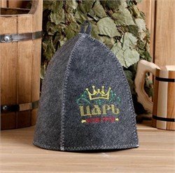 Шапка для бани и сауны, с вышивкой «Царь», полиэфир 70%, шерсть 30% 2617980