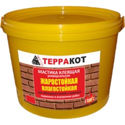 Мастика клеящая влагостойкая, жаростойкая "Терракот", 2,5 кг 06010