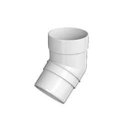 ТН ОПТИМА колено трубы 135° (D120/80) Белый 04911