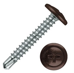 Саморезы с прессшайбой сверло 4,2х25 RAL8017 13052