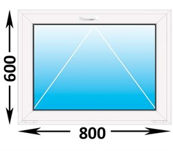 Фрамуга Novotex 58 00 Белый ш800*в600мм/ двухкам. 12676