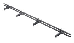 BORGE Снегозадержатель PREMIUM 4 опоры D-20*40мм RAL7024 3м (Плоскоовал.) 07992