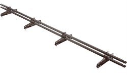 BORGE Снегозадержатель ORIGINAL 4 опоры D-25*45мм RAL8017 3м (Плоскоовал.) 12821