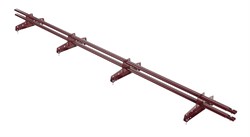 BORGE Снегозадержатель NewLine 4 опоры D-25мм RAL3005 3м 08114