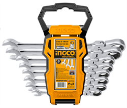 Набор комбинир. гаечных ключей с трещеткой 8шт. INGCO HKSPAR1083 8-19мм b7TNZErtiXCTuNICUNxTi1