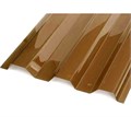Профилированный поликарбонат 1.3мм, 2000*1050мм, трапеция, коричневый 10244